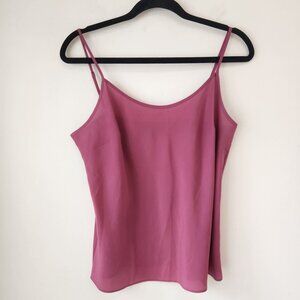 Talbots 100% Silk Tank Top Purple Cami Shirt Blouse Basic Women's 8